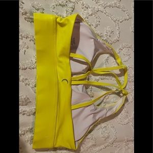 Neon Yellow Metallic Light n Tight Strappy Bra